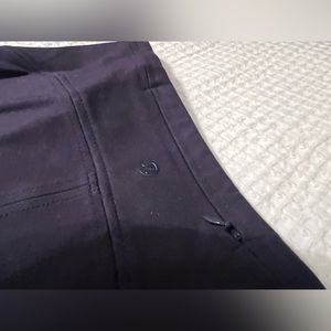 Lululemon leggings, dark navy blue with zip in back, size 0-2